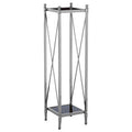 Black Mirrored Glass and Nickel Finish Plant Stand | Hoffmann