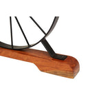 Rose Gold Solid Acacia Wood Dining Table with Bow-Shaped Inlay, Nandri