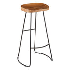 Acacia Wood Seat Bar Stool | Nandri