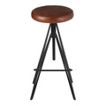 Round Leather Stool | Nandri