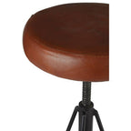 Round Leather Stool | Nandri