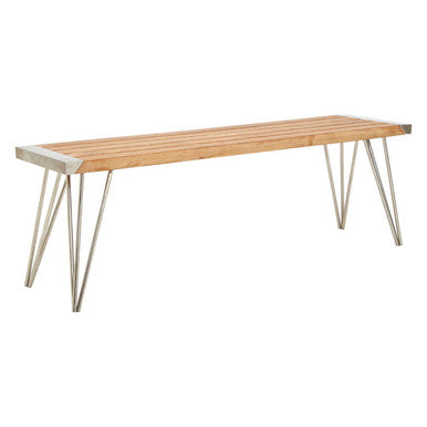 Slatted Teak Wood Bench | Nandri