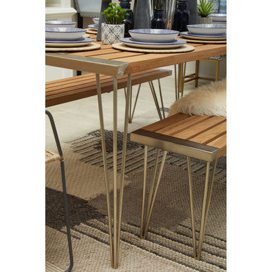 Slatted Teak Wood Bench | Nandri