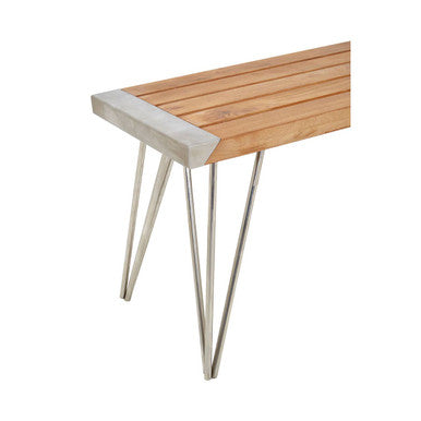 Slatted Teak Wood Bench | Nandri