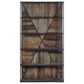 5 Tier Recycled Elm Wood Shelf Unit | Midas