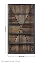 5 Tier Recycled Elm Wood Shelf Unit | Midas