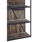 5 Tier Recycled Elm Wood Shelf Unit | Midas