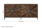 Recycled Elm Wood 4 Door Sideboard | Midas