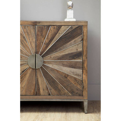 Recycled Elm Wood 4 Door Sideboard | Midas
