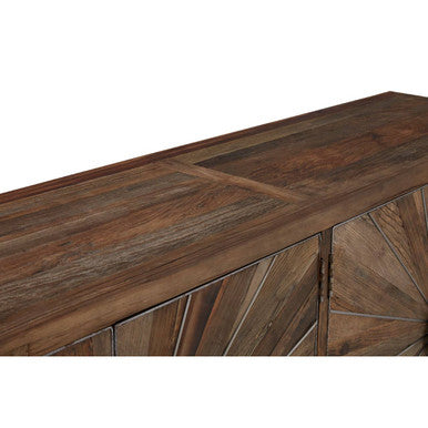 Recycled Elm Wood 4 Door Sideboard | Midas