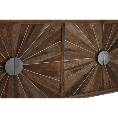 Recycled Elm Wood 4 Door Sideboard | Midas