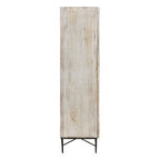 Grey Wash Elm Wood Wardrobe | Kyra