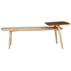 Gold and Natural Two Tone Coffee Table with Solid Elm Wood | Kyra