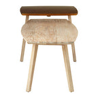 Gold and Natural Two Tone Coffee Table with Solid Elm Wood | Kyra