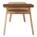 Gold and Natural Two Tone Coffee Table with Solid Elm Wood | Kyra
