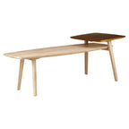 Gold and Natural Two Tone Coffee Table with Solid Elm Wood | Kyra