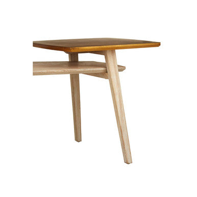 Gold and Natural Two Tone Coffee Table with Solid Elm Wood | Kyra