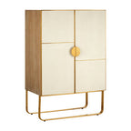 Oak Wood and Brushed Gold Cabinet | Modica