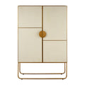 Oak Wood and Brushed Gold Cabinet | Modica