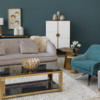 Oak Wood and Brushed Gold Cabinet | Modica