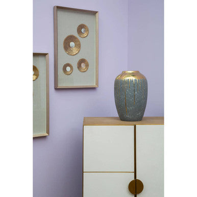 Oak Wood and Brushed Gold Cabinet | Modica