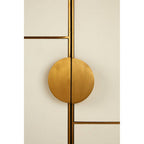 Oak Wood and Brushed Gold Cabinet | Modica