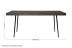 Grey Oak Wood Rectangular Dining Table | Mason