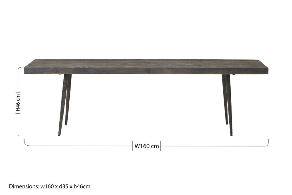 Old Oak Wood Bench | Mason