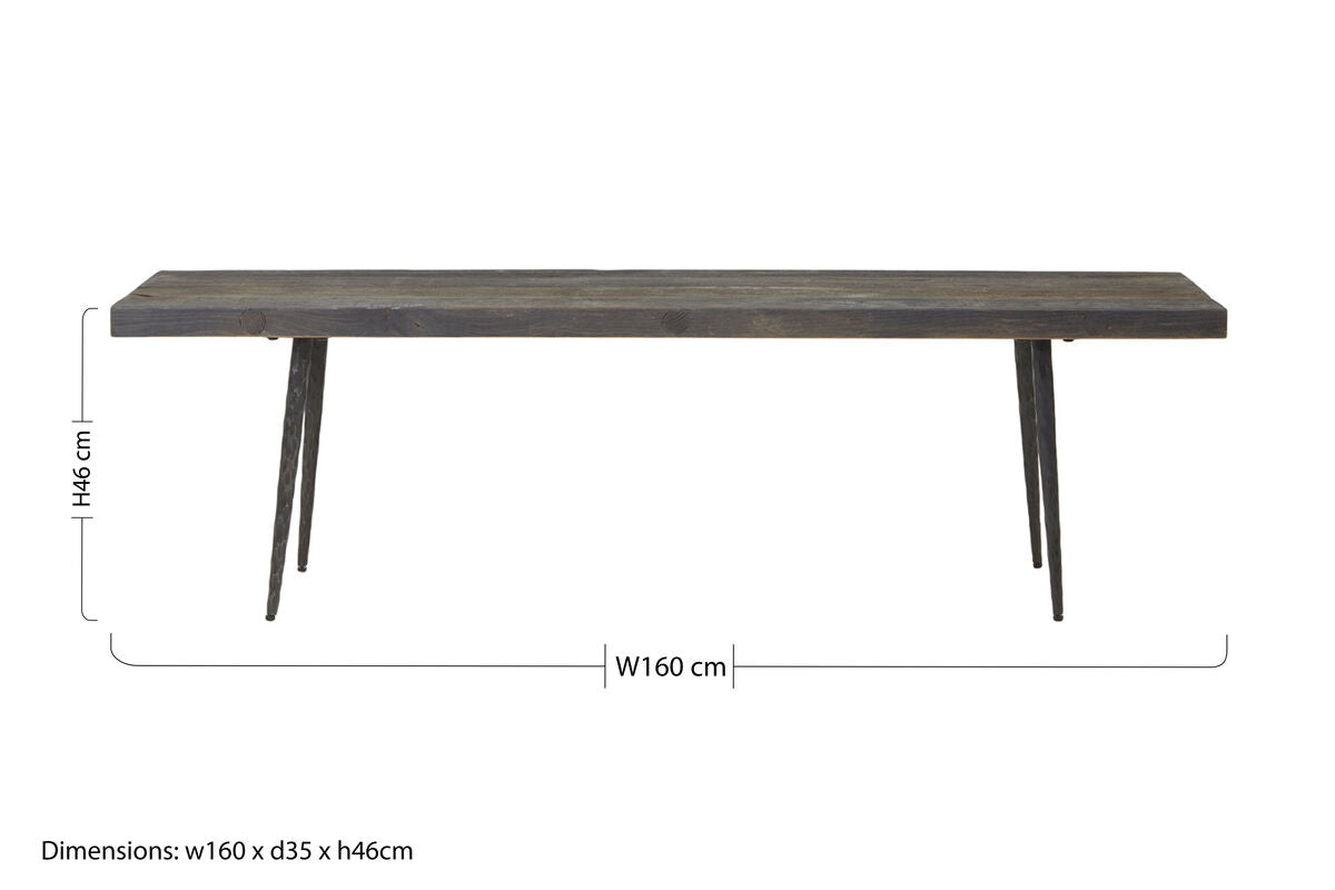 Old Oak Wood Bench | Mason