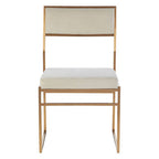 Milky White Velvet Dining Chair | Mian