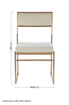 Milky White Velvet Dining Chair | Mian