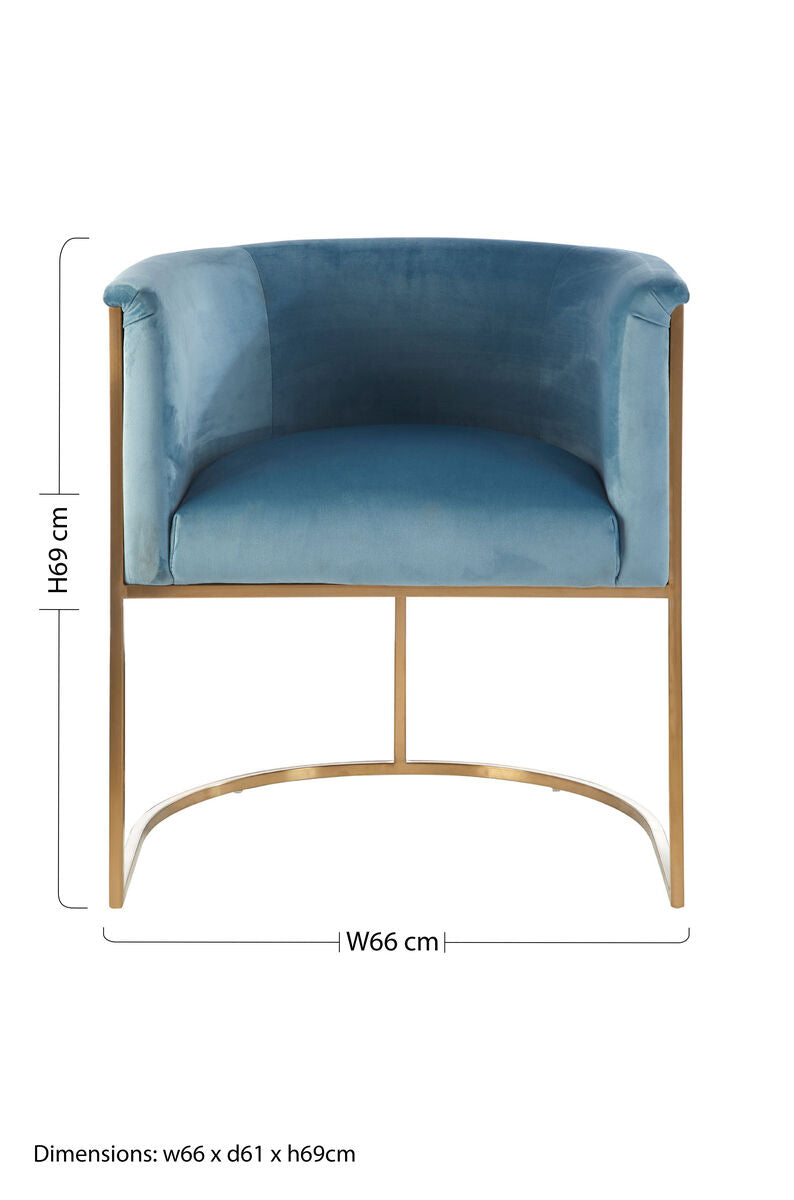 Blue Velvet Chair | Mias