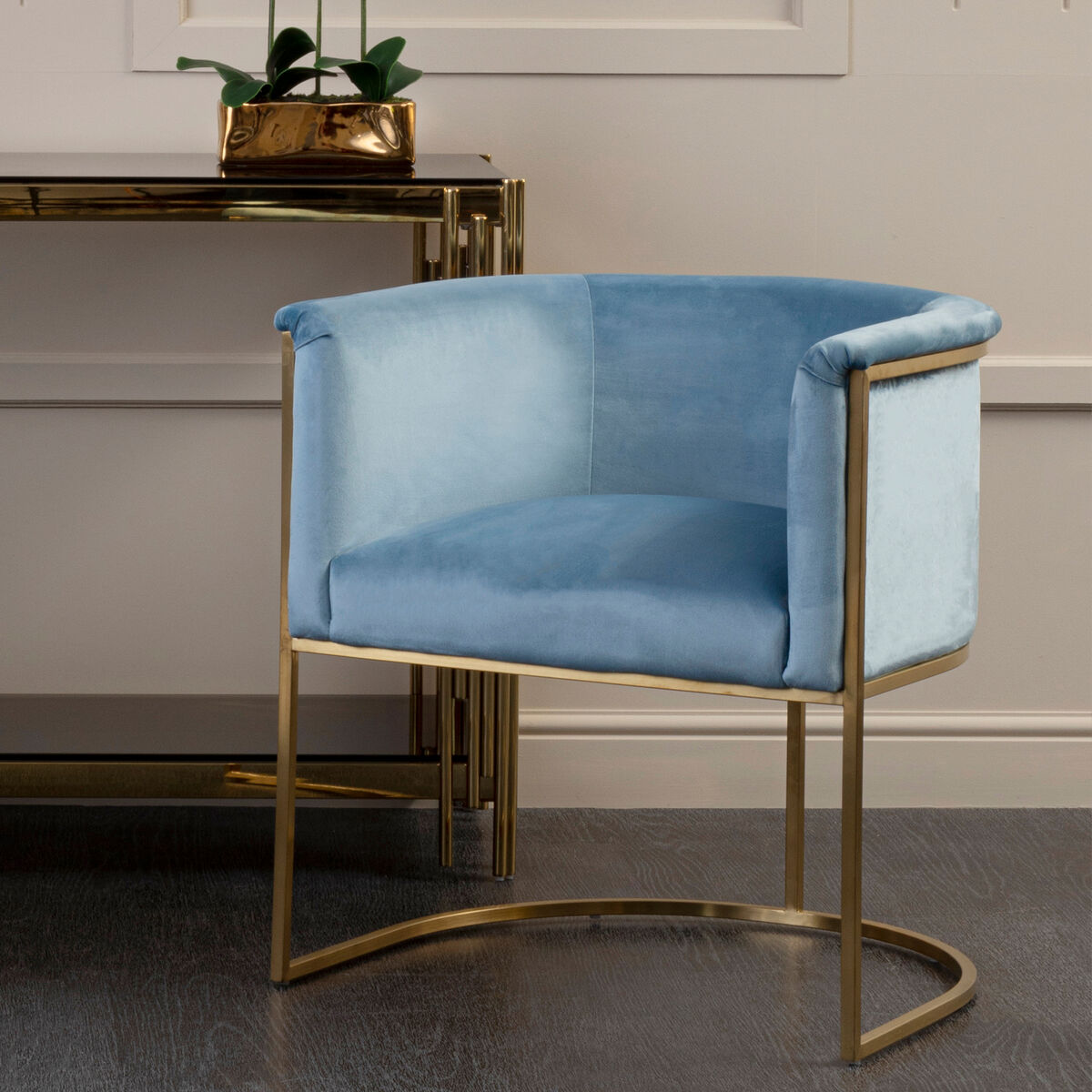 Blue Velvet Chair | Mias