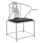 Black Velvet and Steel Chair | Yasmin