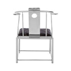 Black Velvet and Steel Chair | Yasmin