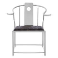 Black Velvet and Steel Chair | Yasmin