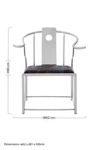 Black Velvet and Steel Chair | Yasmin