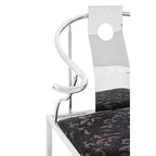 Black Velvet and Steel Chair | Yasmin