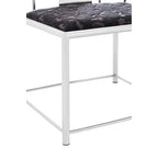 Black Velvet and Steel Chair | Yasmin
