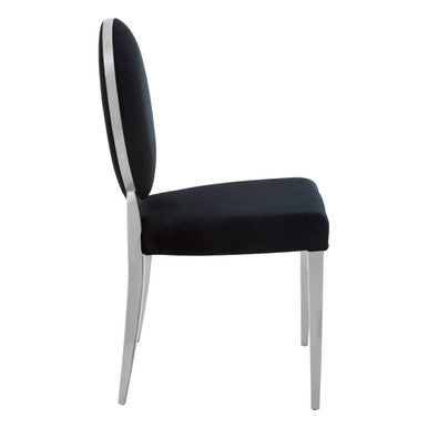 Black Velvet and Silver Chair | Yasmin