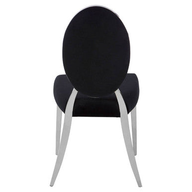 Black Velvet and Silver Chair | Yasmin