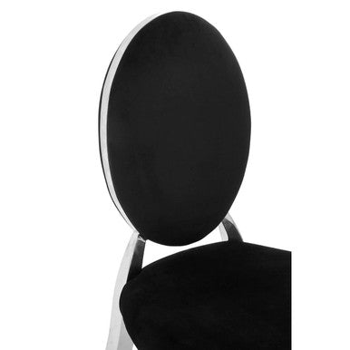 Black Velvet and Silver Chair | Yasmin