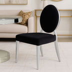 Black Velvet and Silver Chair | Yasmin