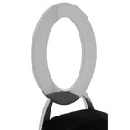 Yasmin Oval Back Black Velvet Dining Chair