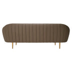 Brown Leather Effect Sofa | Lagero