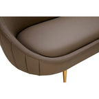Brown Leather Effect Sofa | Lagero