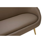 Brown Leather Effect Sofa | Lagero