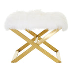 White Sheepskin Stool | Anafi