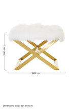 White Sheepskin Stool | Anafi