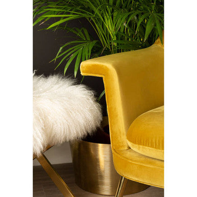 White Sheepskin Stool | Anafi